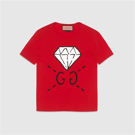 gucci diamond t shirt red|authentic Gucci men tee shirts.